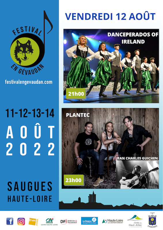 FESTIVAL EN GÉVAUDAN : DANCEPERADOS OF IRELAND + PLANTEC + JEAN CHARLES GUICHEN